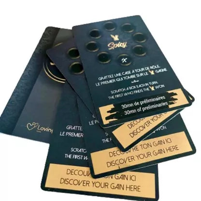 Jeu de 5 Cartes à Gratter Version Hot